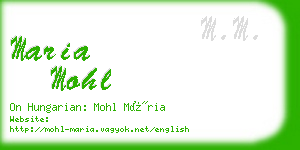 maria mohl business card